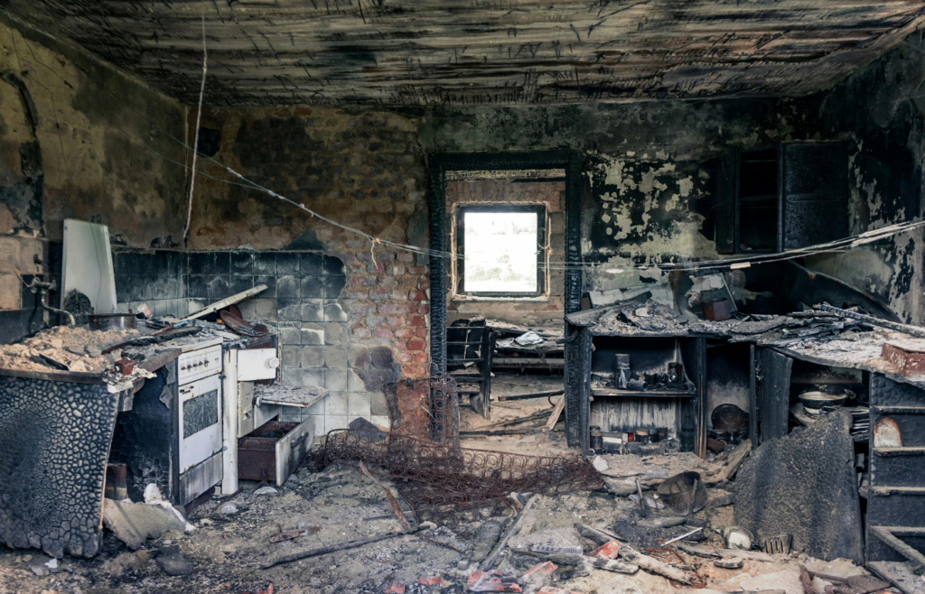 A destroyed neighborhood
