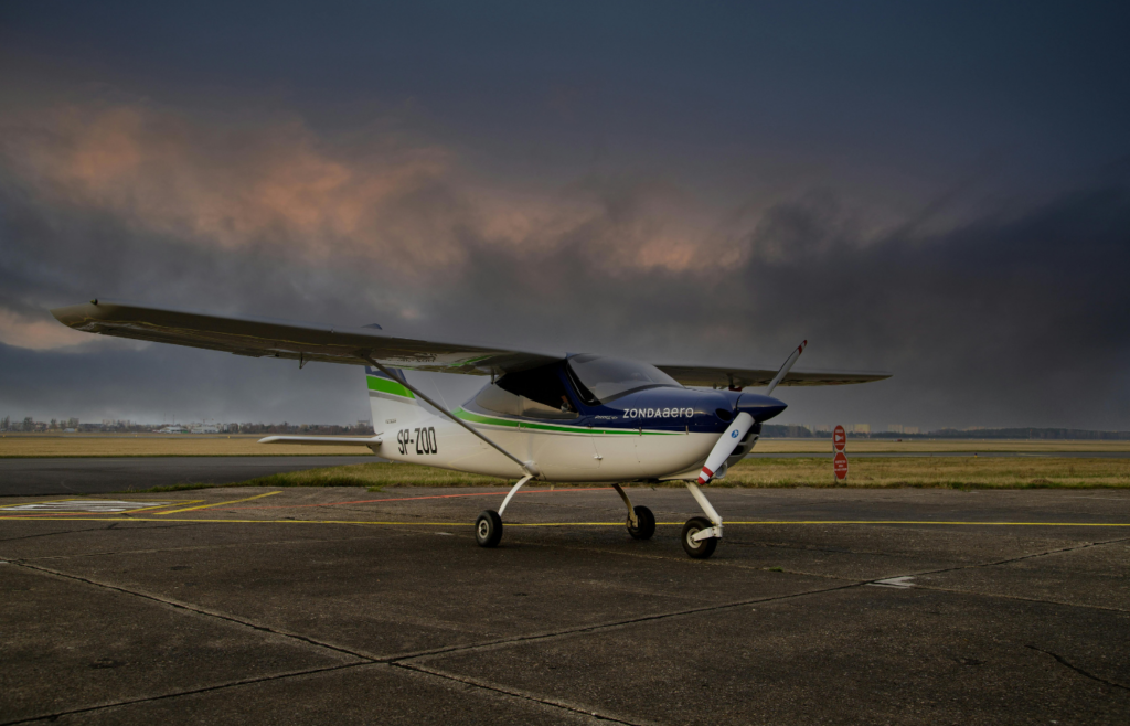 Light Aircraft on Tarmac
