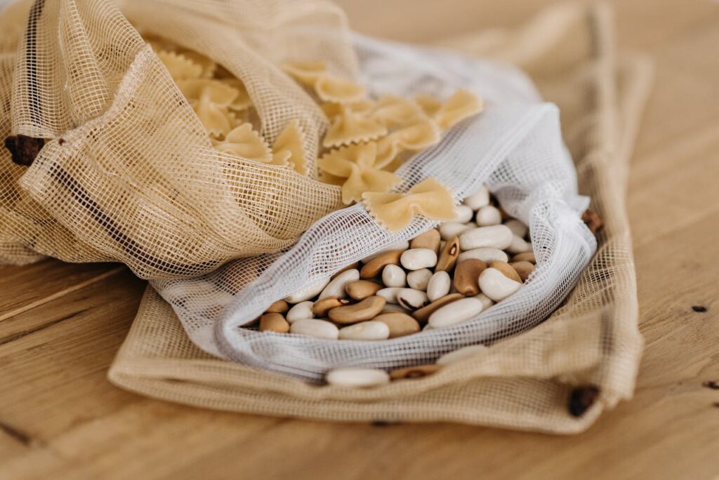 dried beans and pasta