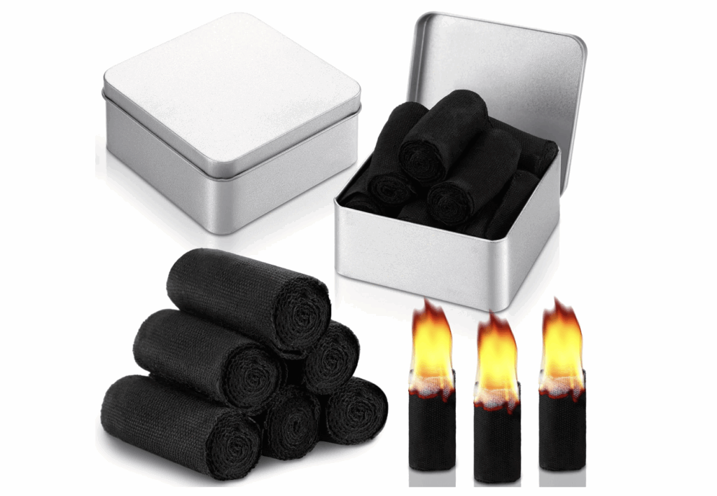 Char cloth fire starter kit