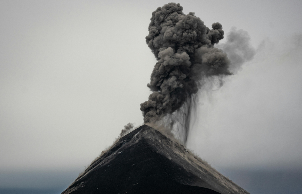 Eruption of volcano