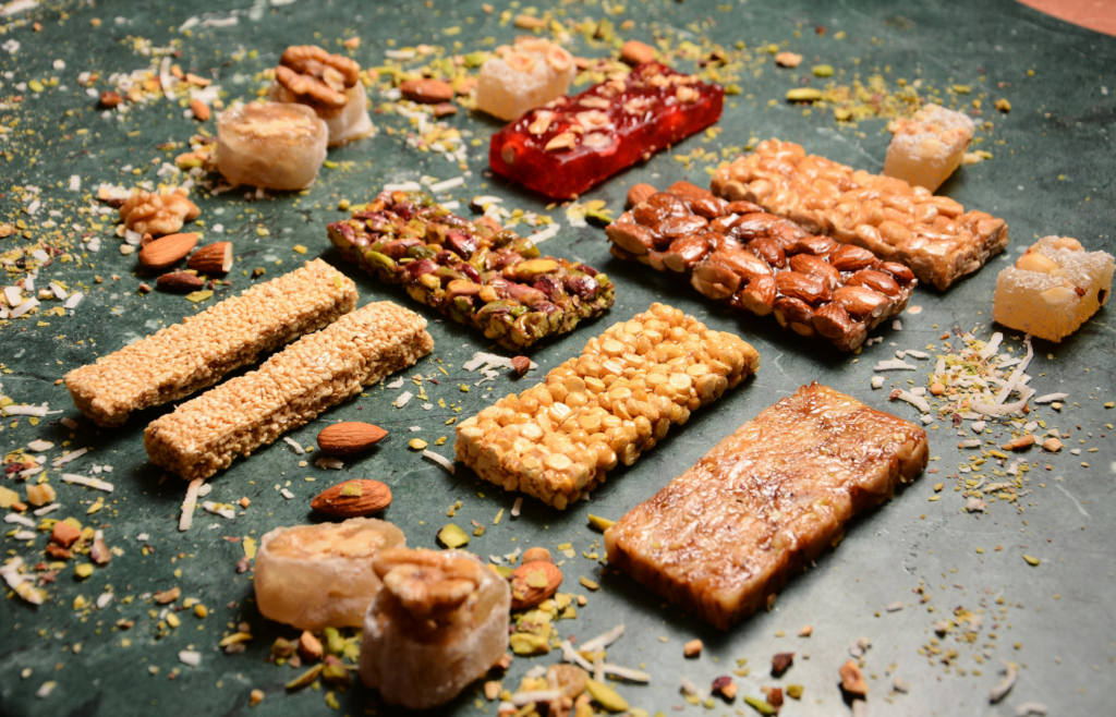 Different types of Chikki and Protein Bars