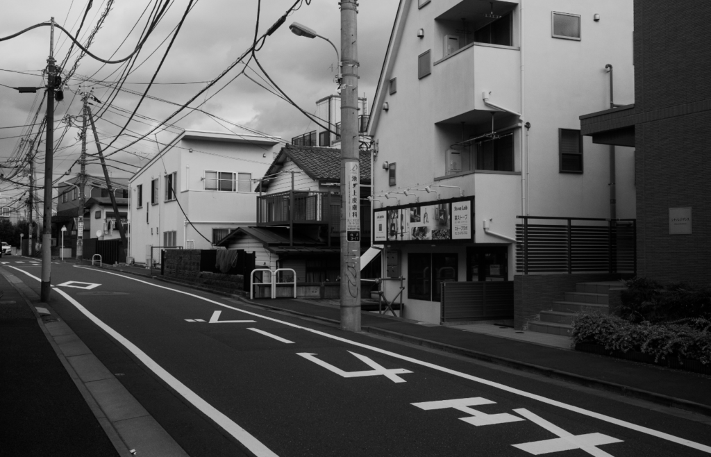 Quiet Urban Street Scene in Tokyo, Japan
