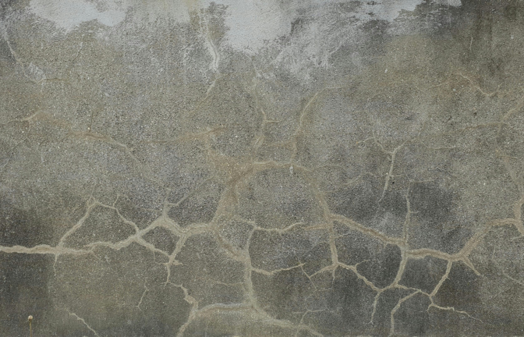 Close-up of the Cracks on the Concrete Wall