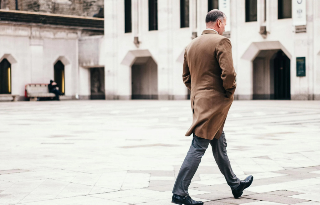 Individual taking varied routes through a cityscape