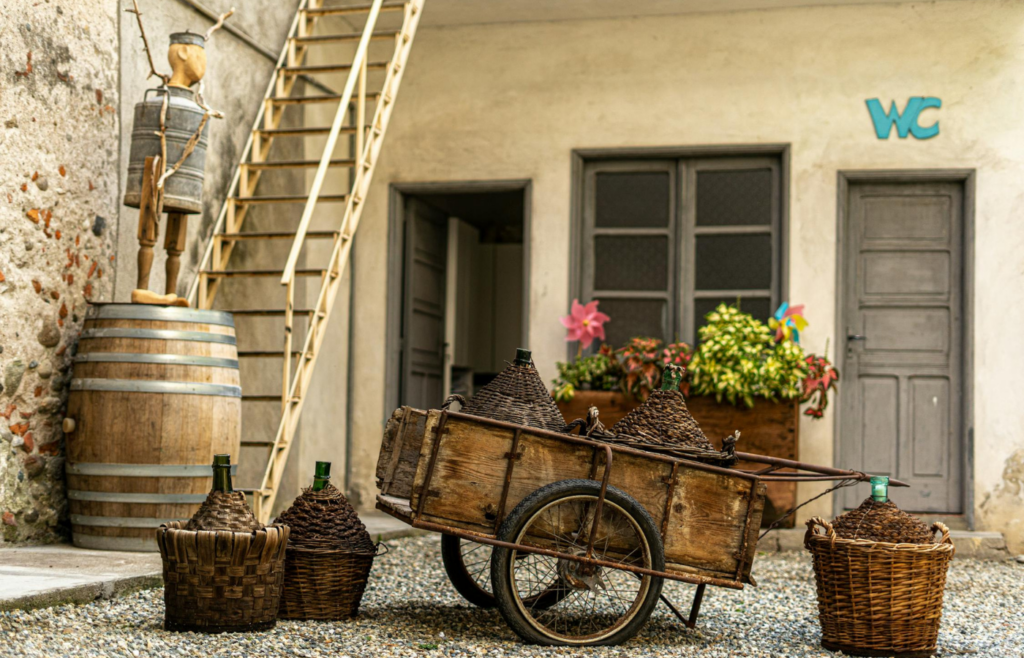 Rainwater barrel positioned under a downspout