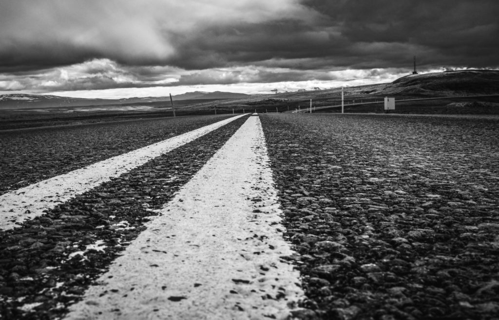 Empty Road and Cloudy Sky