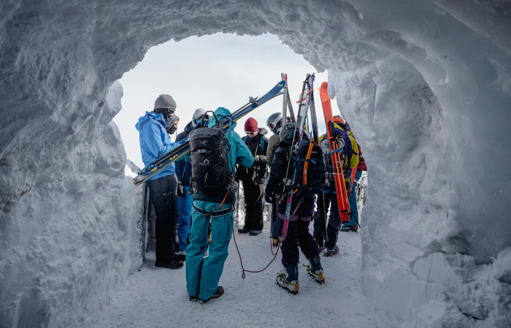 People in a Frozen Cave