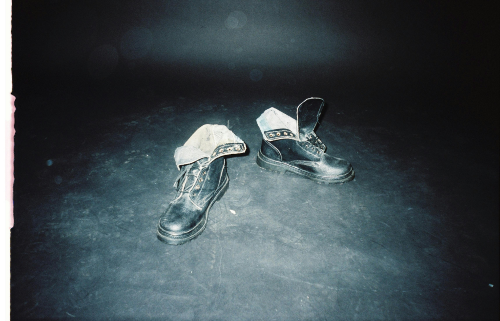 Dusty Black Leather Boots