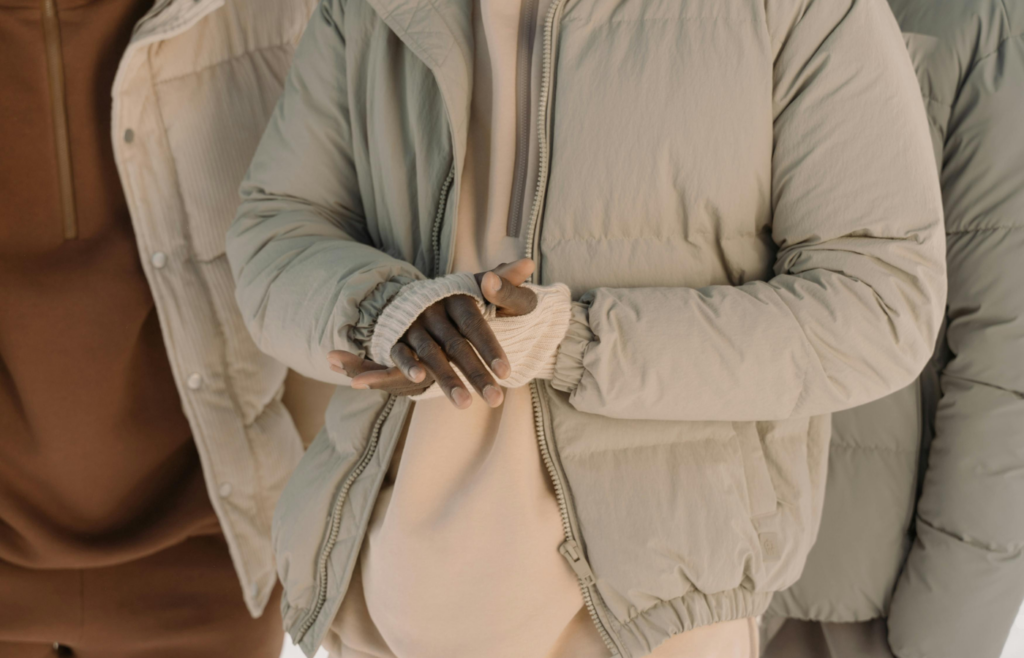 Person in Gray Puffer Jacket