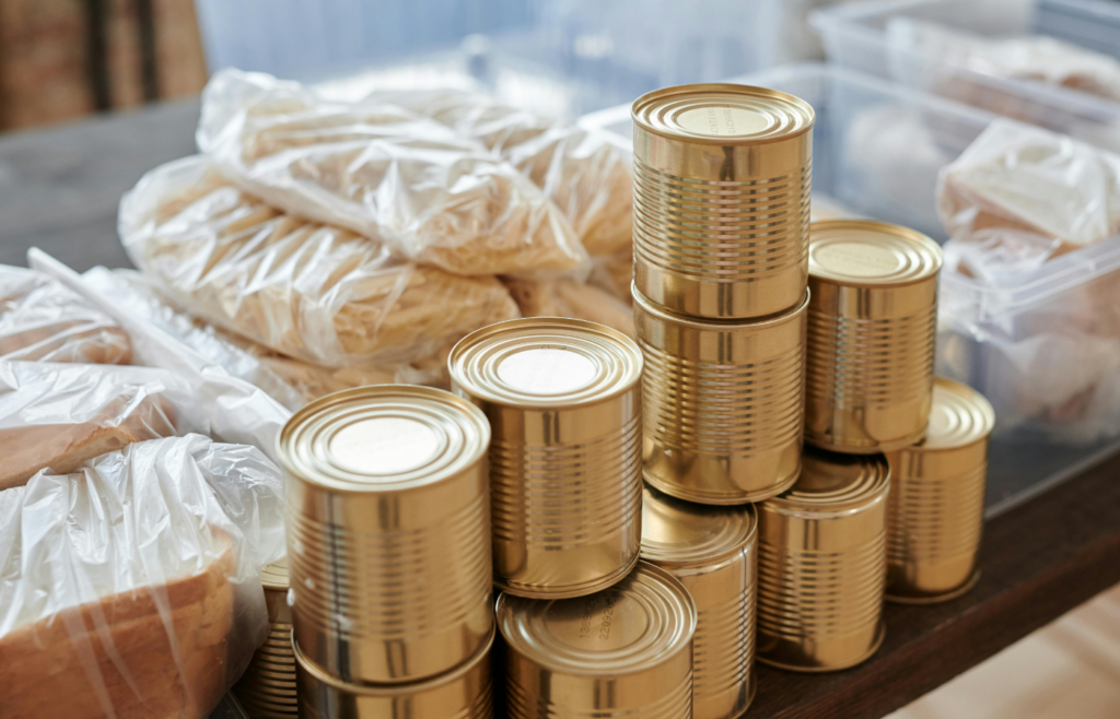 A Close-Up Shot of Canned Goods