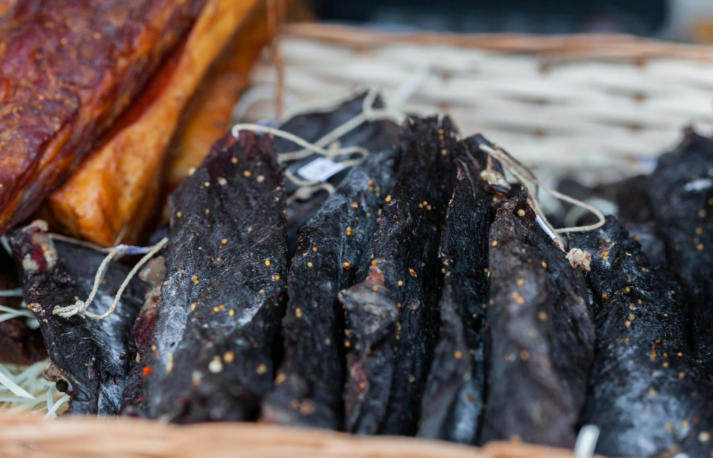 Traditional pemmican made from dried meat and berries