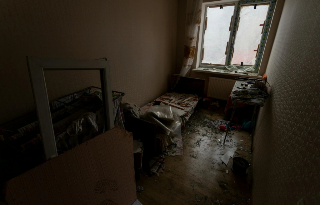 A destroyed home