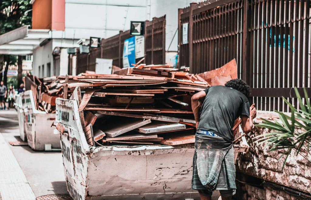 The man is working on street