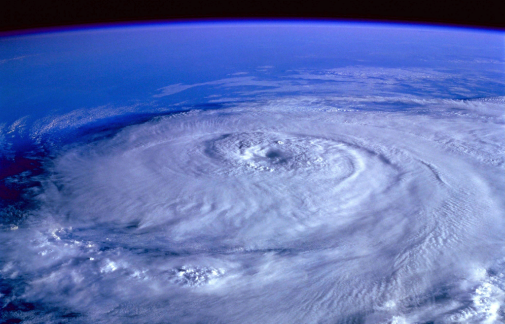 Eye of the storm image from outer space