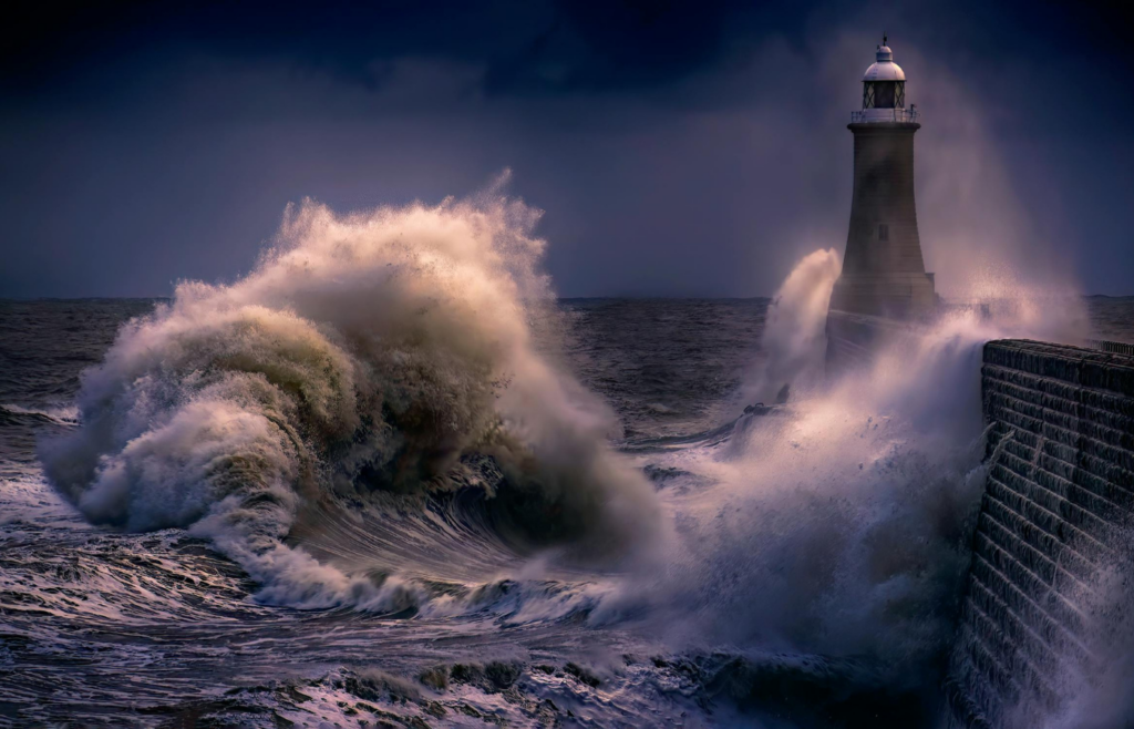 The storm hit the coast
