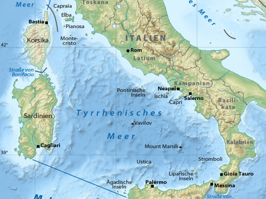 marsili volcano location