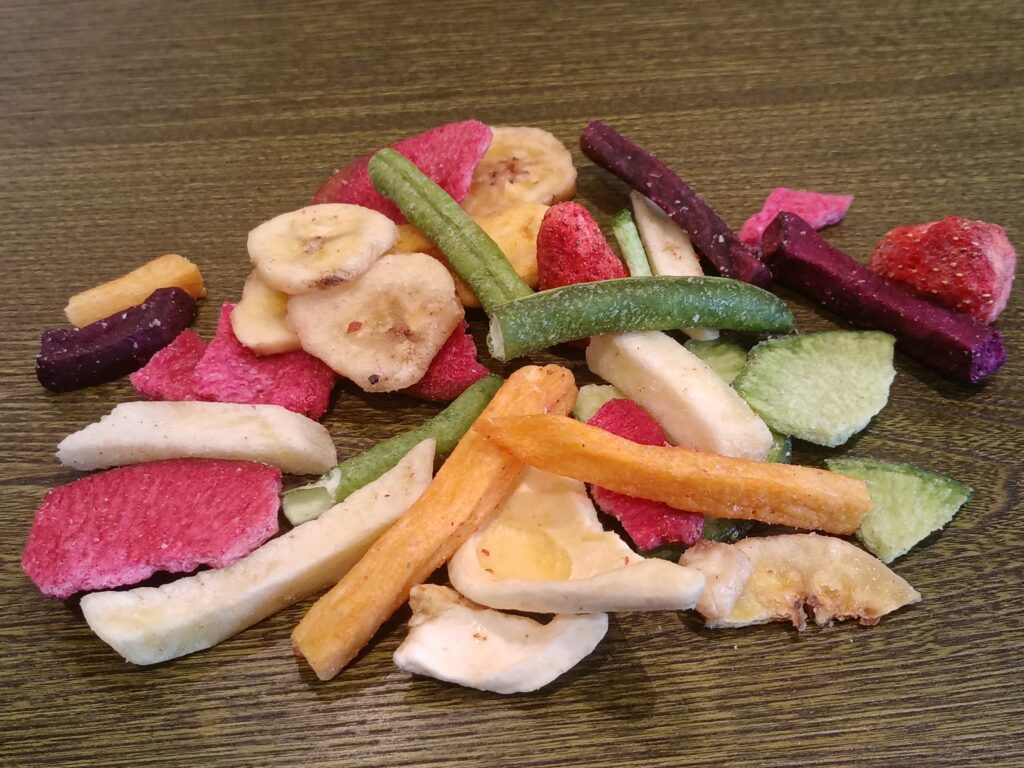 Freeze-dried fruits and vegetables