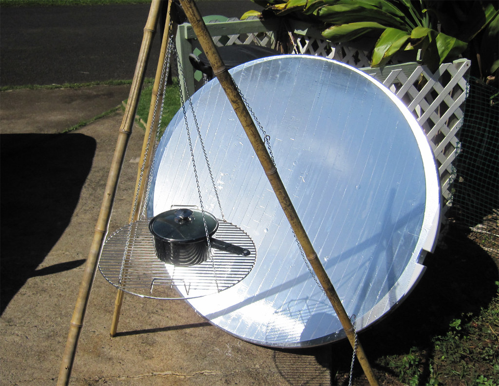 Large TV Dish Solar Cooker